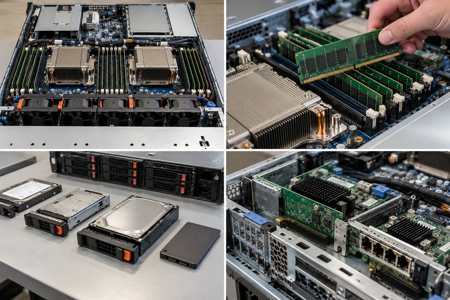 Server components arranged around a representative enterprise server